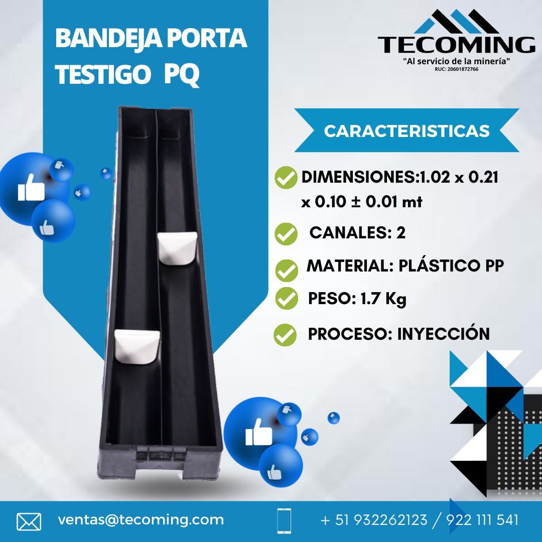 BANDEJAS MODELO BQ-NQ-HQ-PQ TECOMING AREQUIPA